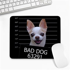 Bad Dog Large Mousepads by Valentinaart