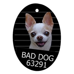 Bad Dog Oval Ornament (two Sides) by Valentinaart