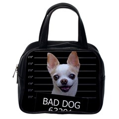 Bad Dog Classic Handbags (one Side) by Valentinaart