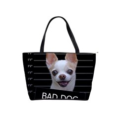 Bad Dog Shoulder Handbags by Valentinaart