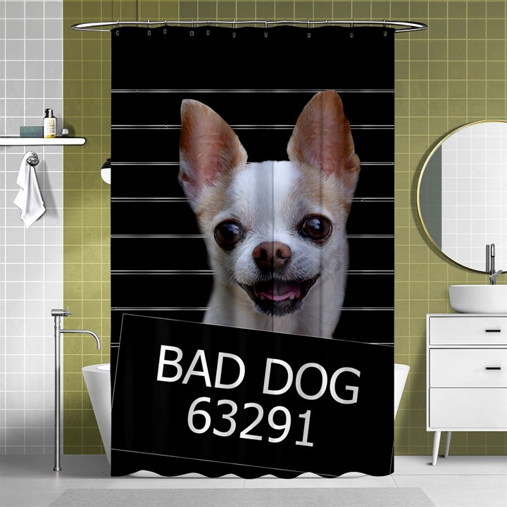 Bad dog Shower Curtain 48  x 72  (Small) 