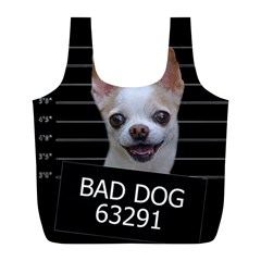 Bad Dog Full Print Recycle Bags (l)  by Valentinaart