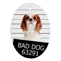 Bad Dog Ornament (oval) by Valentinaart