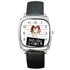 Bad Dog Square Metal Watch by Valentinaart