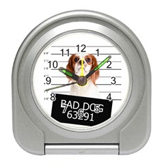 Bad Dog Travel Alarm Clocks by Valentinaart