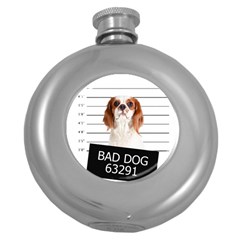 Bad Dog Round Hip Flask (5 Oz) by Valentinaart