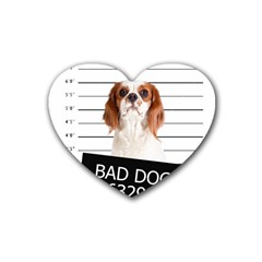 Bad Dog Heart Coaster (4 Pack)  by Valentinaart