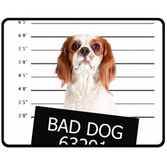 Bad Dog Fleece Blanket (medium)  by Valentinaart