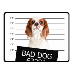 Bad Dog Double Sided Fleece Blanket (small)  by Valentinaart