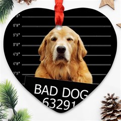 Bad Dog Ornament (heart)