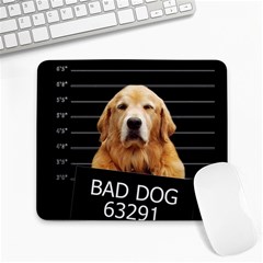 Bad Dog Large Mousepads by Valentinaart