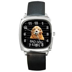 Bad Dog Square Metal Watch by Valentinaart