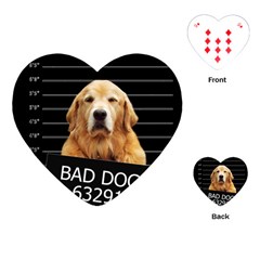 Bad Dog Playing Cards (heart)  by Valentinaart