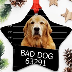 Bad Dog Star Ornament (two Sides) by Valentinaart