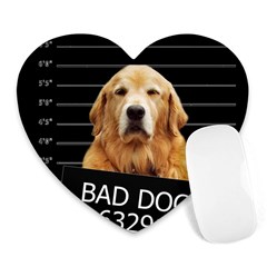 Bad Dog Heart Mousepads by Valentinaart