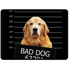 Bad Dog Fleece Blanket (large)  by Valentinaart