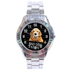 Bad Dog Stainless Steel Analogue Watch by Valentinaart