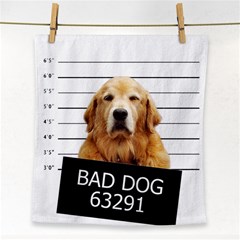 Bad Dog Face Towel by Valentinaart