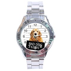 Bad Dog Stainless Steel Analogue Watch by Valentinaart