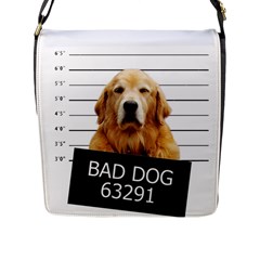 Bad Dog Flap Messenger Bag (l)  by Valentinaart