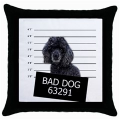 Bad Dog Throw Pillow Case (black) by Valentinaart