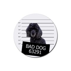 Bad Dog Rubber Round Coaster (4 Pack)  by Valentinaart