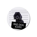 Bad dog Rubber Round Coaster (4 pack)  Front