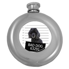 Bad Dog Round Hip Flask (5 Oz) by Valentinaart