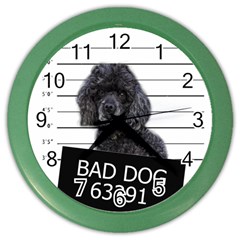 Bad Dog Color Wall Clocks by Valentinaart