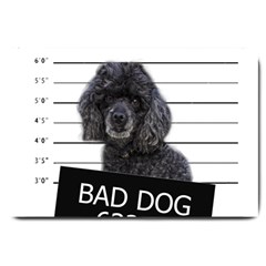 Bad Dog Large Doormat  by Valentinaart