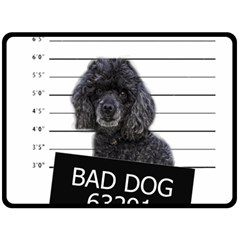 Bad Dog Fleece Blanket (large)  by Valentinaart