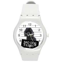 Bad Dog Round Plastic Sport Watch (m) by Valentinaart