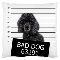 Bad Dog Large Cushion Case (one Side) by Valentinaart