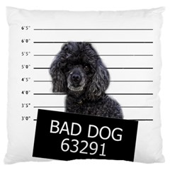 Bad Dog Large Flano Cushion Case (one Side) by Valentinaart