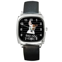 Bad Dog Square Metal Watch by Valentinaart