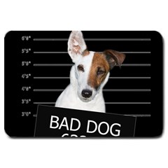 Bad Dog Large Doormat  by Valentinaart