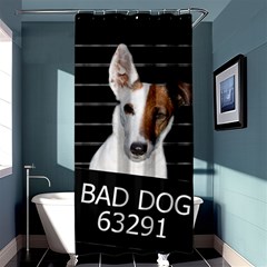 Bad Dog Shower Curtain 36  X 72  (stall)  by Valentinaart