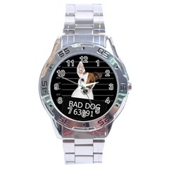 Bad Dog Stainless Steel Analogue Watch by Valentinaart