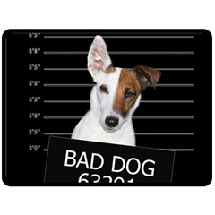 Bad Dog Double Sided Fleece Blanket (large)  by Valentinaart