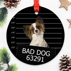 Bad Dog Ornament (round) by Valentinaart