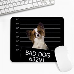 Bad Dog Large Mousepads by Valentinaart