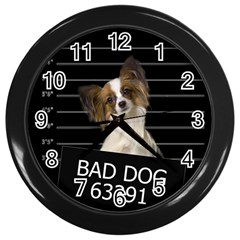 Bad Dog Wall Clocks (black) by Valentinaart