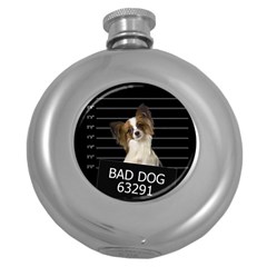 Bad Dog Round Hip Flask (5 Oz) by Valentinaart