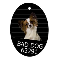 Bad Dog Oval Ornament (two Sides) by Valentinaart