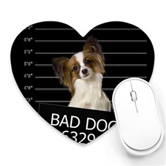 Bad Dog Heart Mousepads by Valentinaart