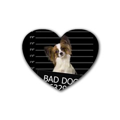 Bad Dog Heart Coaster (4 Pack)  by Valentinaart