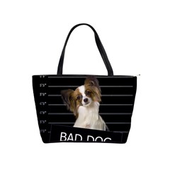 Bad Dog Shoulder Handbags by Valentinaart