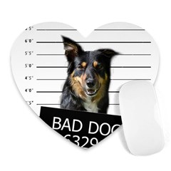 Bad Dog Heart Mousepads by Valentinaart