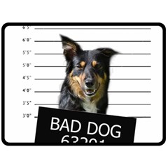 Bad Dog Double Sided Fleece Blanket (large)  by Valentinaart