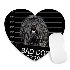 Bad Dog Heart Mousepads by Valentinaart